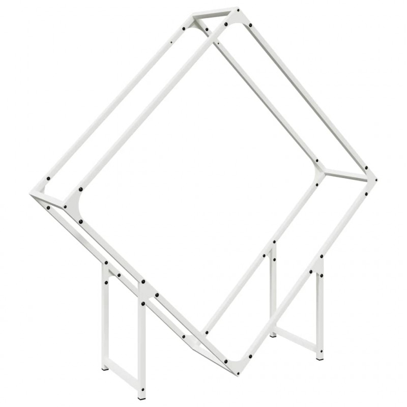Stojak na drewno opałowe biały 100x25x100 cm