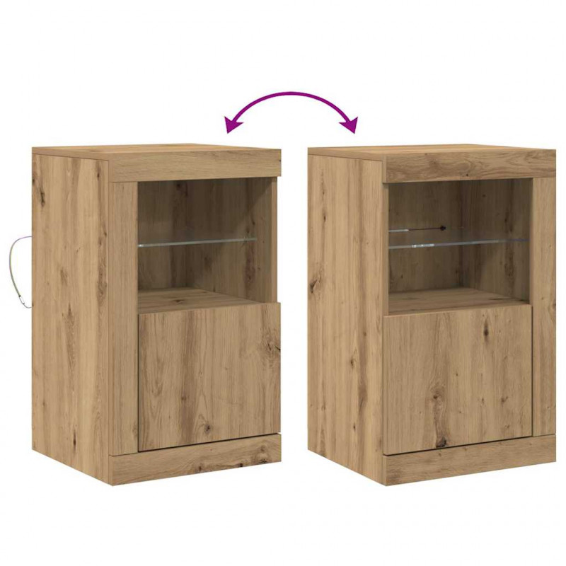 Komoda LED Ze LED Lights Dąb rzemieślniczy 41 x 37 x 67 cm