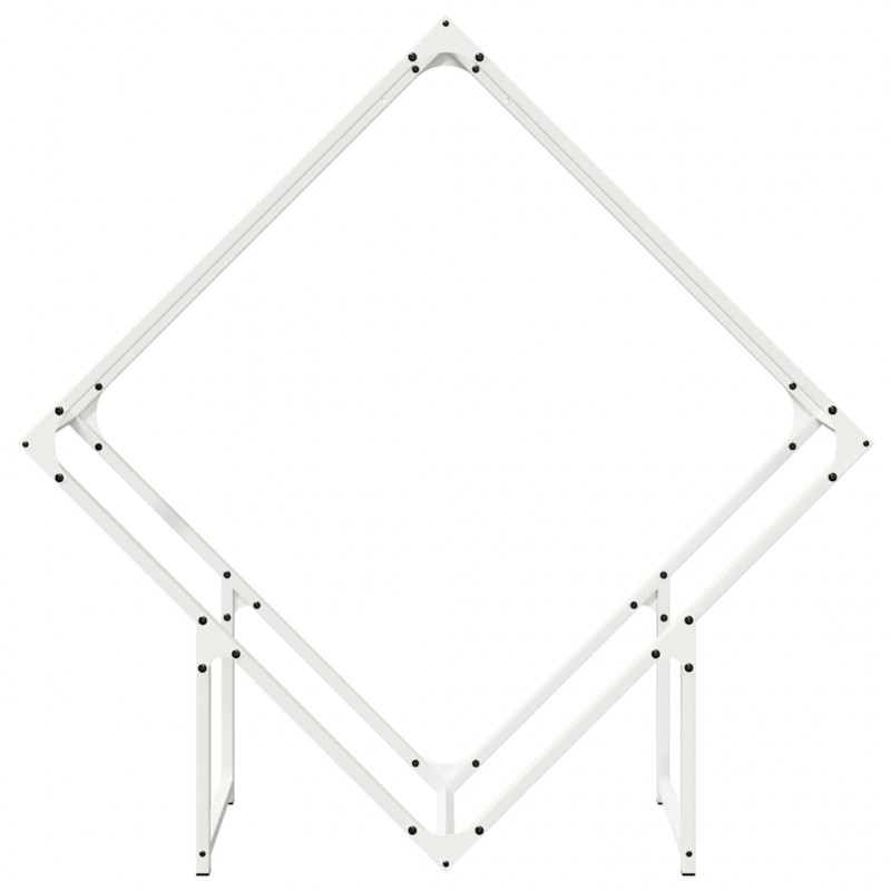 Stojak na drewno opałowe biały 100x25x100 cm