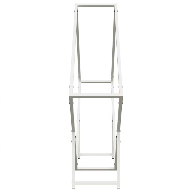 Stojak na drewno opałowe biały 100x25x100 cm