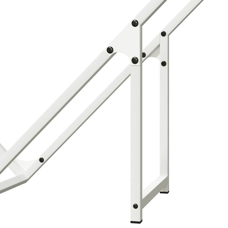 Stojak na drewno opałowe biały 100x25x100 cm
