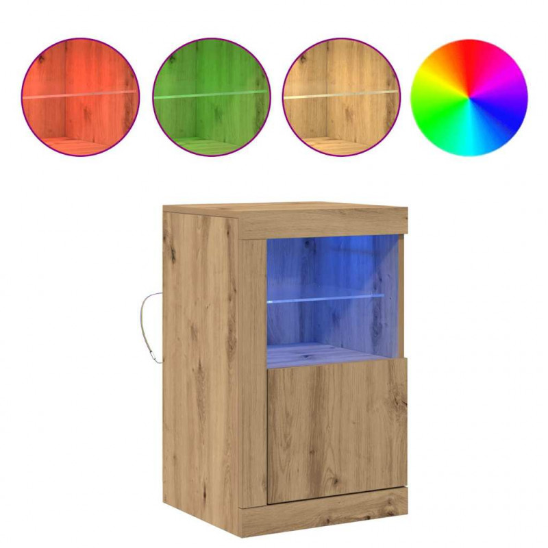Komoda LED 2 pcs Dąb rzemieślniczy 41 x 37 x 67 cm