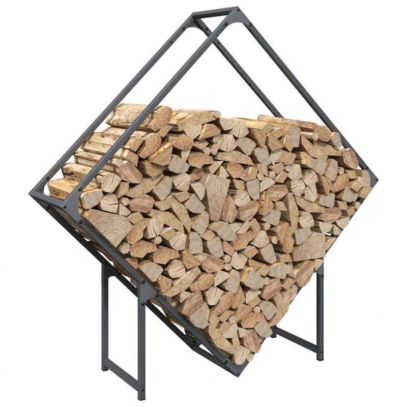 Stojak na drewno opałowe antracyt 100x25x100 cm