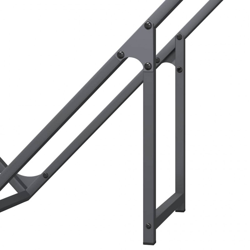 Stojak na drewno opałowe antracyt 100x25x100 cm