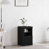 Komoda LED Czarny Dąb 41 x 37 x 67 cm Materiał drewnopochodny