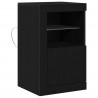 Komoda LED Czarny Dąb 41 x 37 x 67 cm Materiał drewnopochodny