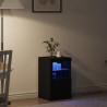 Komoda LED Czarny Dąb 41 x 37 x 67 cm Materiał drewnopochodny
