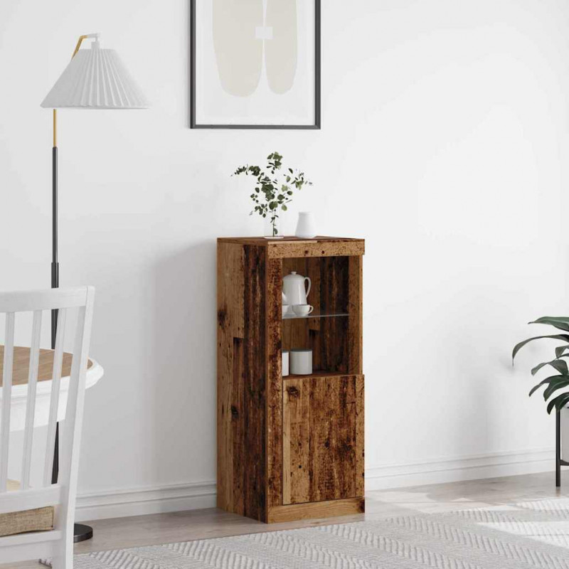 Komoda LED Brązowy 41 x 37 x 100 cm Materiał drewnopochodny