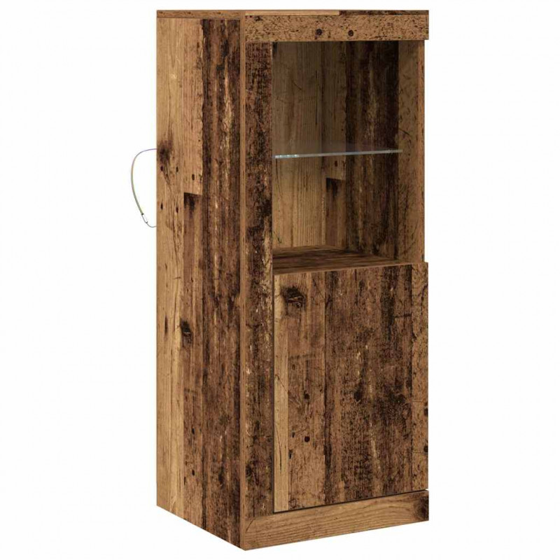 Komoda LED Brązowy 41 x 37 x 100 cm Materiał drewnopochodny