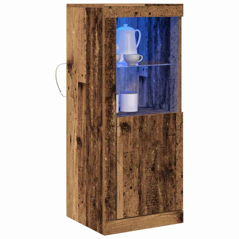 Komoda LED Brązowy 41 x 37 x 100 cm Materiał drewnopochodny