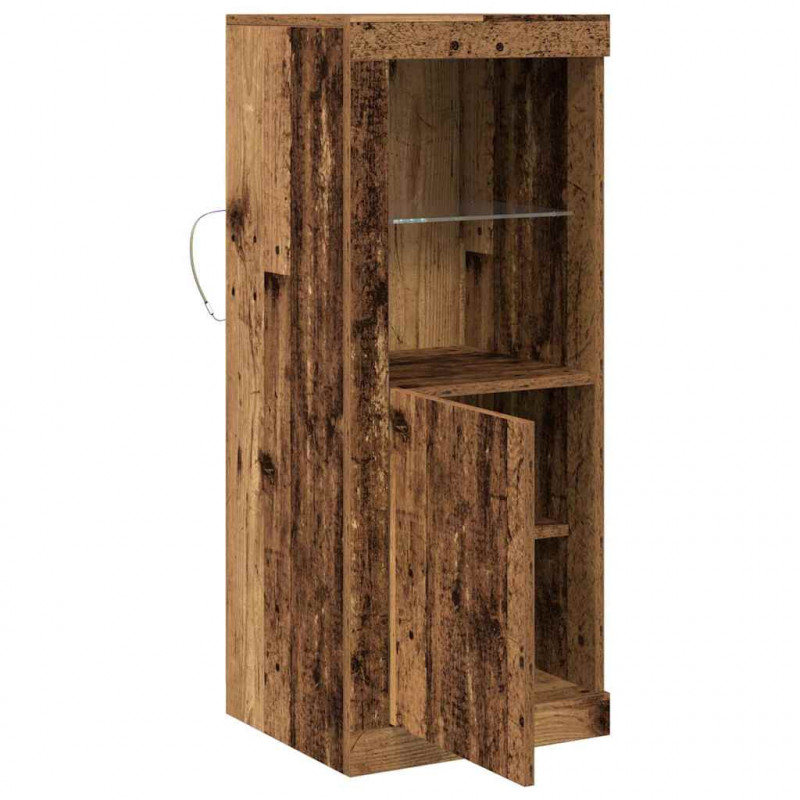 Komoda LED Brązowy 41 x 37 x 100 cm Materiał drewnopochodny