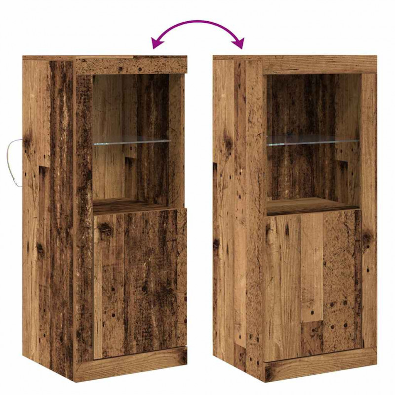 Komoda LED Brązowy 41 x 37 x 100 cm Materiał drewnopochodny