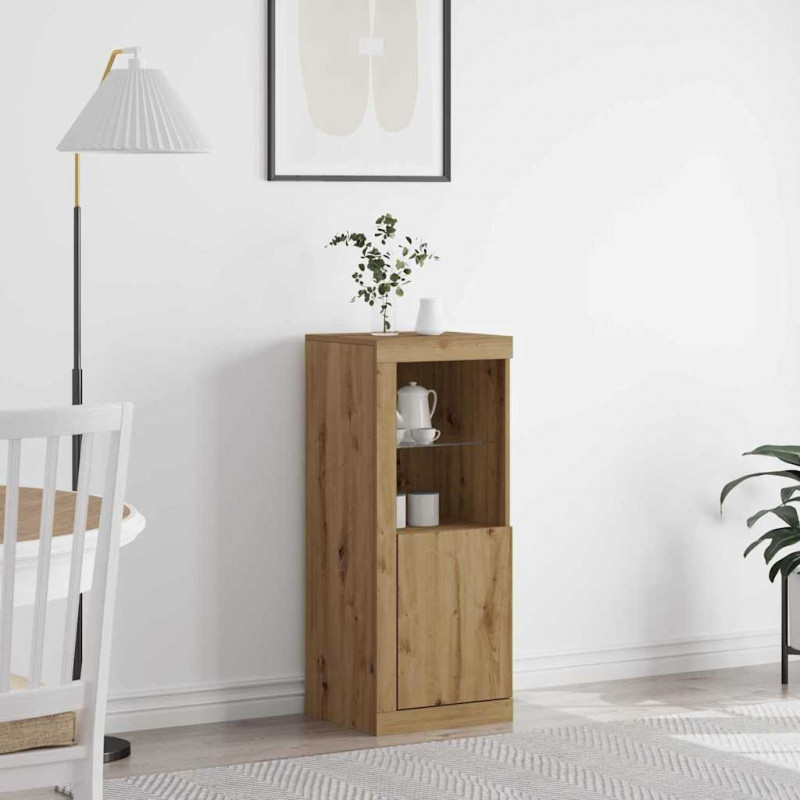 Komoda LED Brązowy 41 x 37 x 100 cm Materiał drewnopochodny