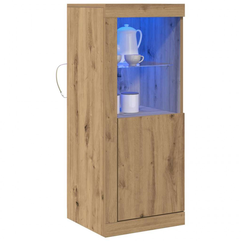 Komoda LED Brązowy 41 x 37 x 100 cm Materiał drewnopochodny