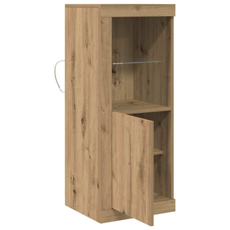 Komoda LED Brązowy 41 x 37 x 100 cm Materiał drewnopochodny