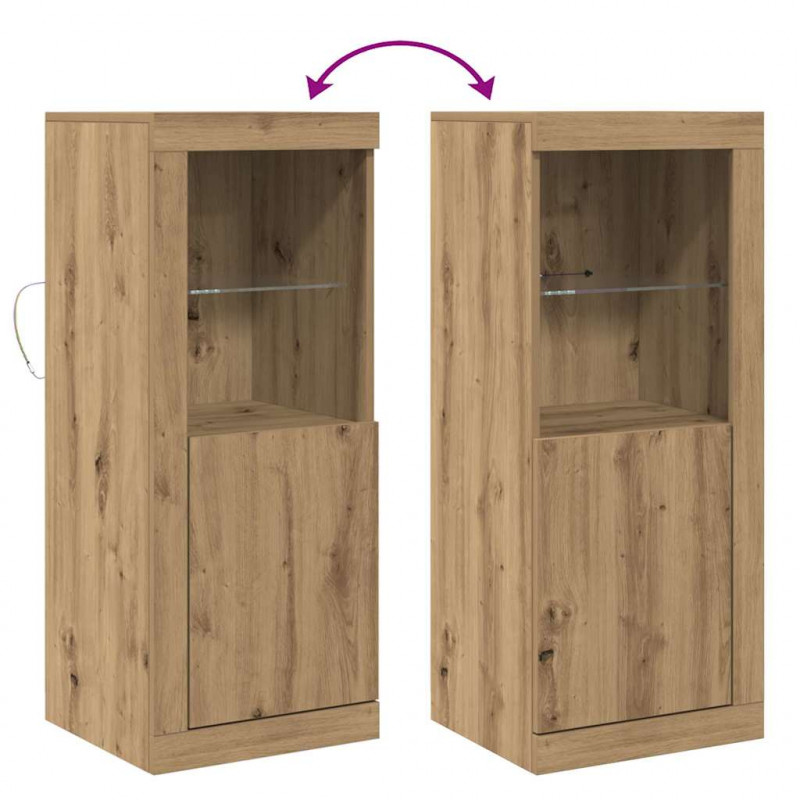 Komoda LED Brązowy 41 x 37 x 100 cm Materiał drewnopochodny