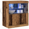 Komoda LED Brązowy 60,5 x 37 x 67 cm Materiał drewnopochodny