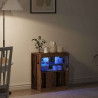 Komoda LED Brązowy 60,5 x 37 x 67 cm Materiał drewnopochodny