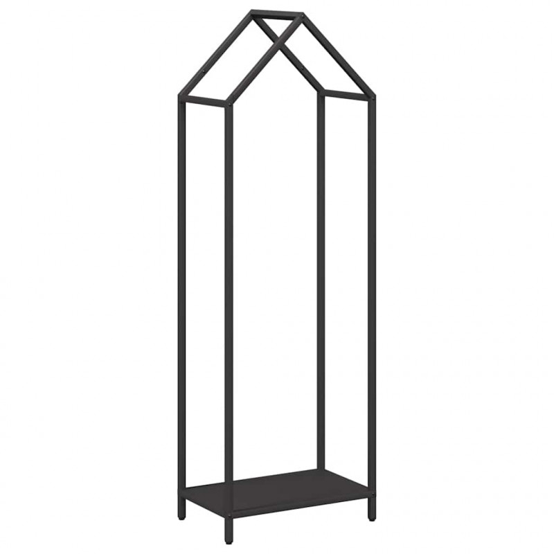 Stojak na drewno opałowe czarny 40x25x120 cm