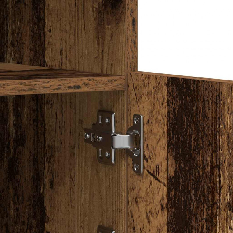 Komoda LED Brązowy 60,5 x 37 x 67 cm Materiał drewnopochodny