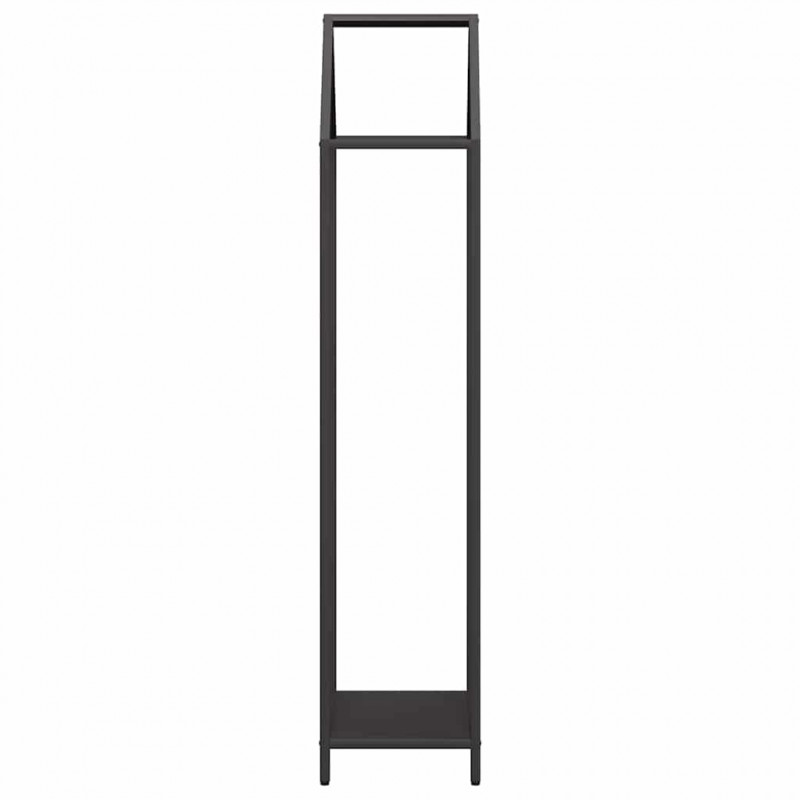 Stojak na drewno opałowe czarny 40x25x120 cm
