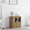 Komoda LED Brązowy 60,5 x 37 x 67 cm Materiał drewnopochodny