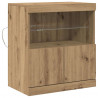 Komoda LED Brązowy 60,5 x 37 x 67 cm Materiał drewnopochodny