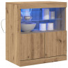 Komoda LED Brązowy 60,5 x 37 x 67 cm Materiał drewnopochodny