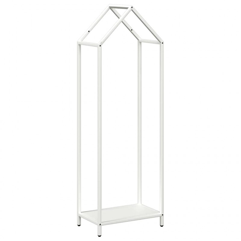 Stojak na drewno opałowe biały 40x25x120 cm