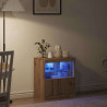 Komoda LED Brązowy 60,5 x 37 x 67 cm Materiał drewnopochodny