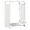 Stojak na drewno opałowe biały Stal walcowana na zimno