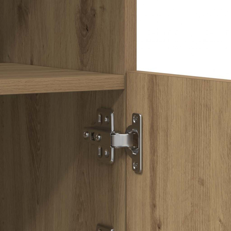 Komoda LED Brązowy 60,5 x 37 x 67 cm Materiał drewnopochodny