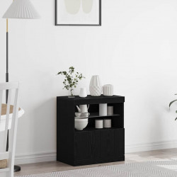 Komoda LED Czarny 60,5 x 37 x 67 cm Materiał drewnopochodny