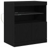 Komoda LED Czarny 60,5 x 37 x 67 cm Materiał drewnopochodny