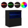 Komoda LED Czarny 60,5 x 37 x 67 cm Materiał drewnopochodny
