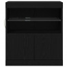 Komoda LED Czarny 60,5 x 37 x 67 cm Materiał drewnopochodny
