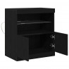 Komoda LED Czarny 60,5 x 37 x 67 cm Materiał drewnopochodny