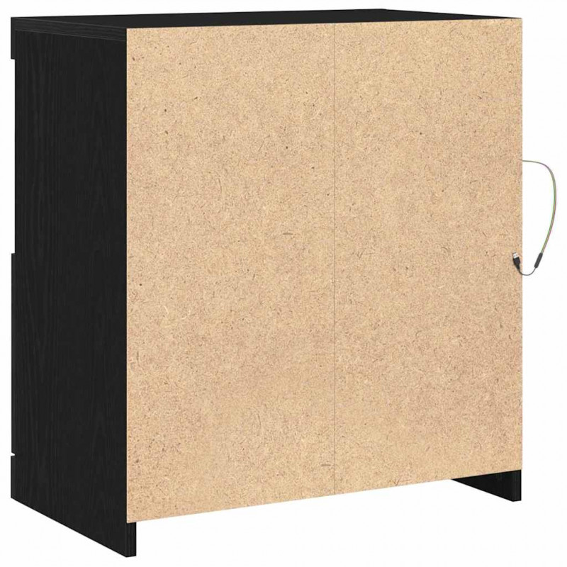 Komoda LED Czarny 60,5 x 37 x 67 cm Materiał drewnopochodny