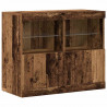 Komoda LED Brązowy 81 x 37 x 66,5 cm Materiał drewnopochodny