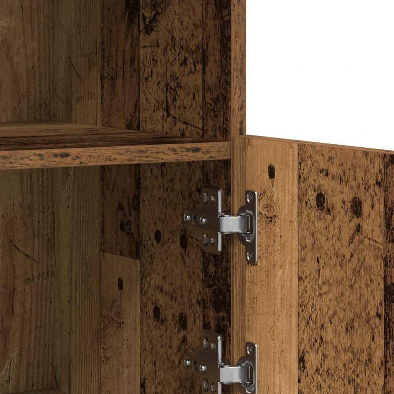 Komoda LED Brązowy 81 x 37 x 66,5 cm Materiał drewnopochodny