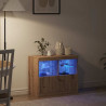 Komoda LED Brązowy 81 x 37 x 66,5 cm Materiał drewnopochodny