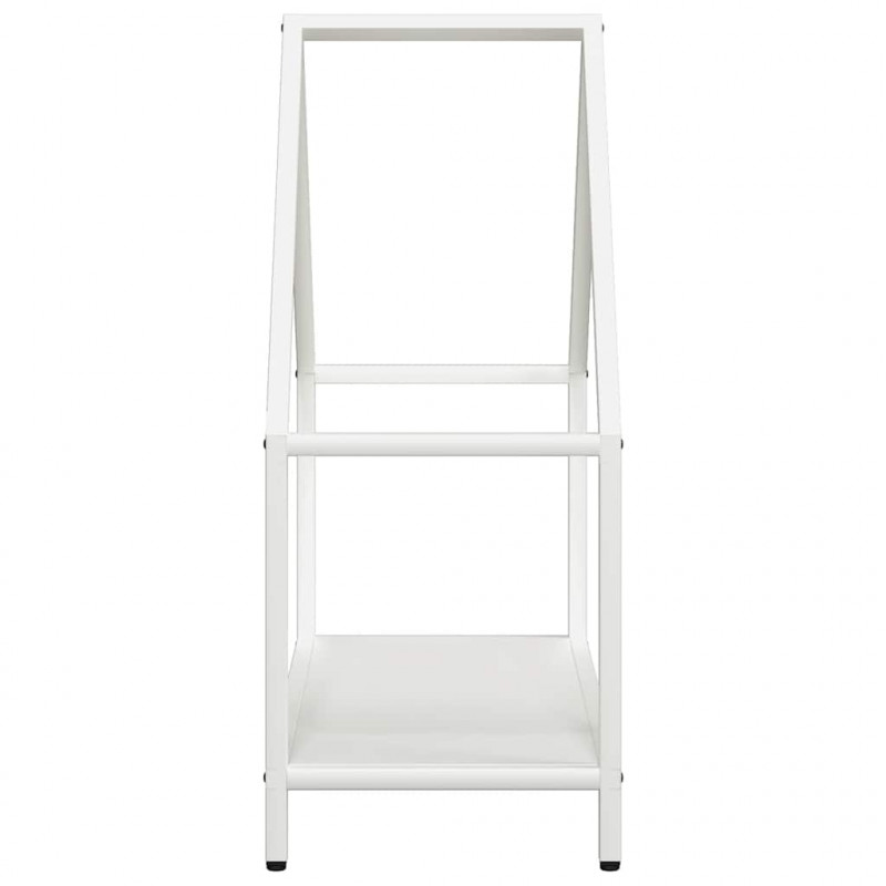 Stojak na drewno opałowe biały 60x25x60 cm