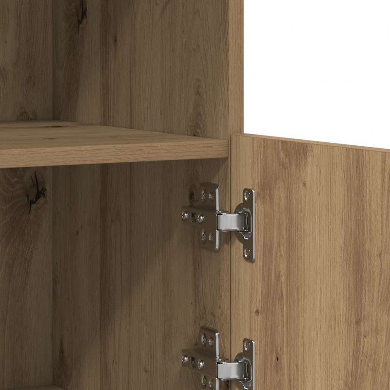 Komoda LED Brązowy 81 x 37 x 66,5 cm Materiał drewnopochodny