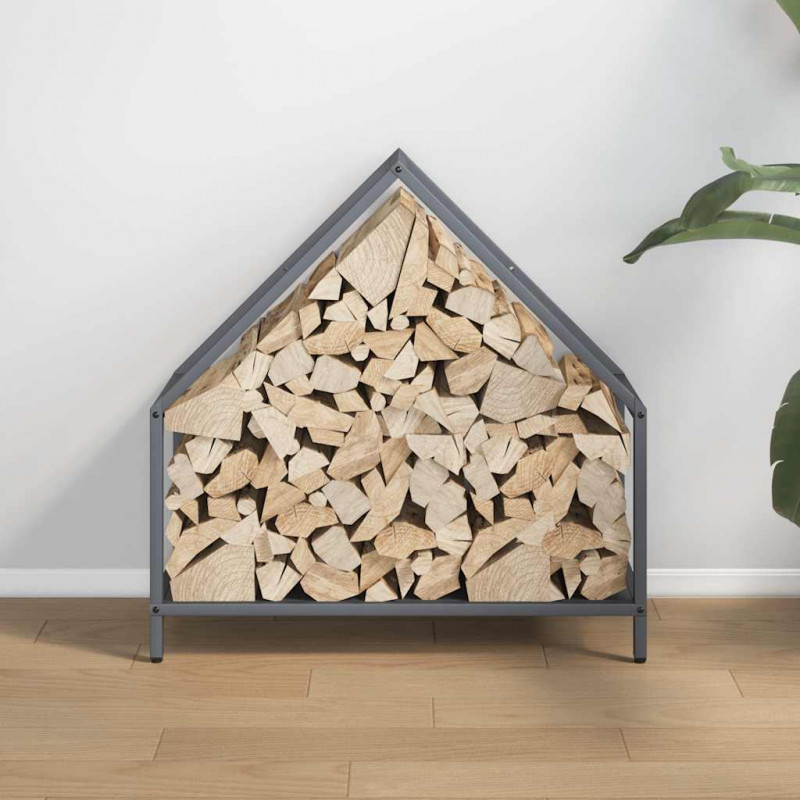 Stojak na drewno opałowe antracyt 60x25x60 cm