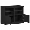 Komoda LED Czarny 81 x 37 x 66,5 cm Materiał drewnopochodny