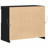 Komoda LED Czarny 81 x 37 x 66,5 cm Materiał drewnopochodny
