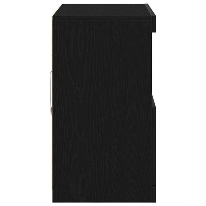 Komoda LED Czarny 81 x 37 x 66,5 cm Materiał drewnopochodny