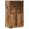 Komoda LED Brązowy 60 x 37 x 100 cm Materiał drewnopochodny