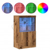 Komoda LED Brązowy 60 x 37 x 100 cm Materiał drewnopochodny