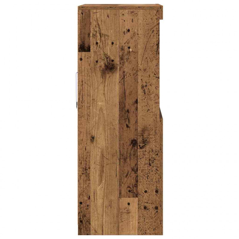 Komoda LED Brązowy 60 x 37 x 100 cm Materiał drewnopochodny
